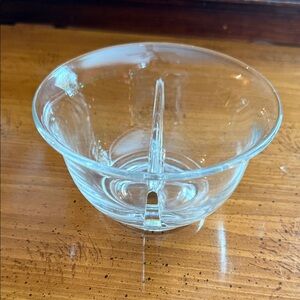 Clear Glass Divided Bowl
